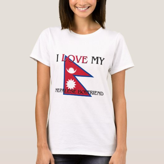 私は私のネパールのボーイフレンドを愛します Tシャツ (正面)
