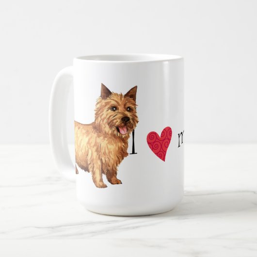 私は私のノリッジテリアを愛します コーヒーマグカップ (正面左)