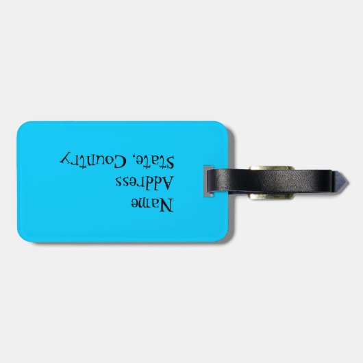 私は私のノルウェーのエルクハウンドを愛します ラゲッジタグ (裏面横)