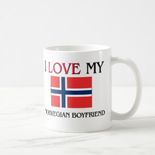 私は私のノルウェーのボーイフレンドを愛します コーヒーマグカップ