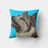 私は私のノルウェーエルクハウンド クッション (裏面)