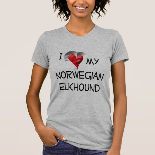 私は私のノルウェー語のエルクハウンド Tシャツ (正面)