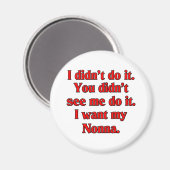 私は私のノンナがイタリアン欲しい マグネット (正面/裏面)