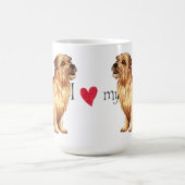 私は私のノーフォークテリアを愛します コーヒーマグカップ (中央)