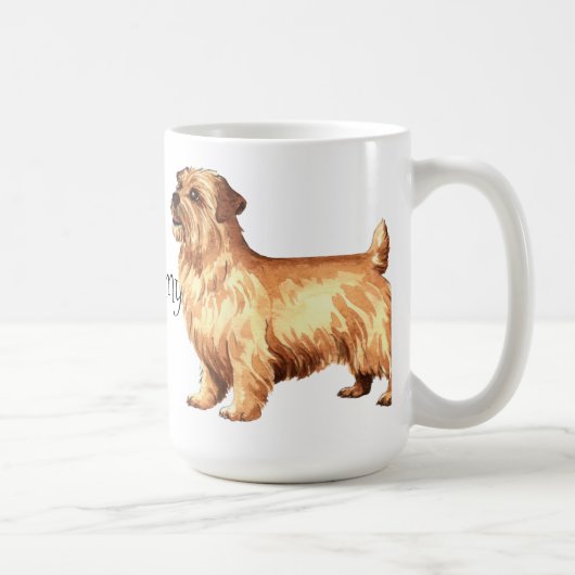 私は私のノーフォークテリアを愛します コーヒーマグカップ (右)