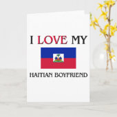 私は私のハイチのボーイフレンドを愛します カード (黄色い花)