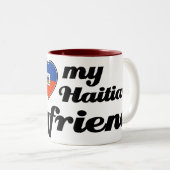 私は私のハイチのボーイフレンドを愛します ツートーンマグカップ (正面右)