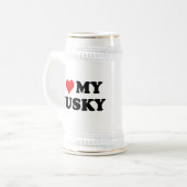私は私のハスキーを愛します ビールジョッキ (正面左)