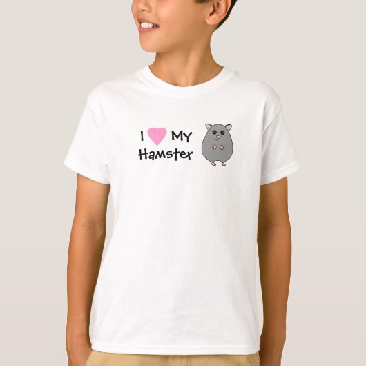 私は私のハムスターの女の子のTシャツを愛します Tシャツ (正面)