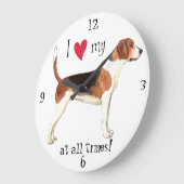 私は私のハリアーを愛します ラージ壁時計 (傾斜)