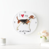 私は私のハリアーを愛します ラージ壁時計 (ホーム)