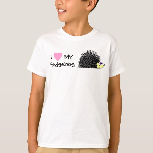 私は私のハリネズミの女の子のTシャツを愛します Tシャツ (正面)