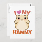 私は私のハンミーを愛している ポストカード (正面/裏面)