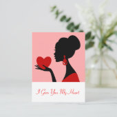 私は私のハートのバレンタインデーの郵便はがきを与えます シーズンポストカード (スタンド正面)