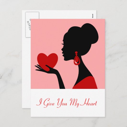 私は私のハートのバレンタインデーの郵便はがきを与えます シーズンポストカード (正面/裏面)