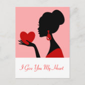 私は私のハートのバレンタインデーの郵便はがきを与えます シーズンポストカード (正面)