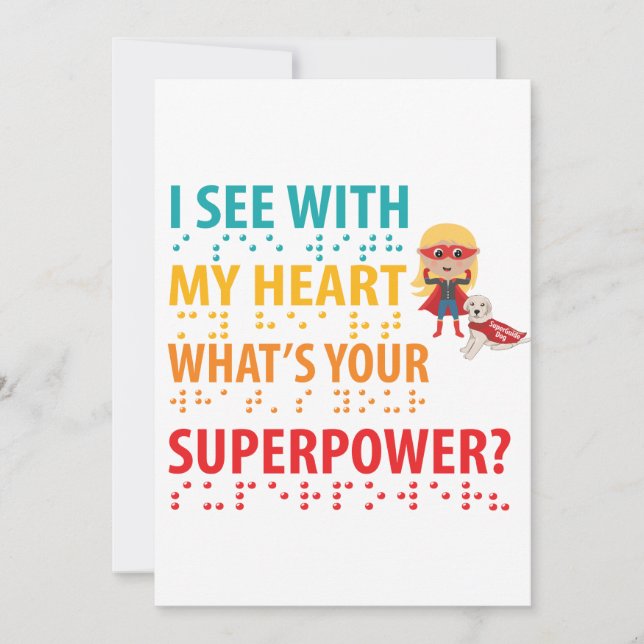 私は私のハートの女の子で見る – 盲目点字 (正面)