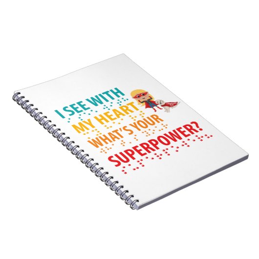 私は私のハートの女の子で見る – 盲目点字 ノートブック (右側)