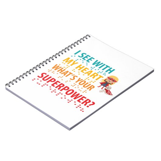 私は私のハートの女の子で見る – 盲目点字 ノートブック (左側)