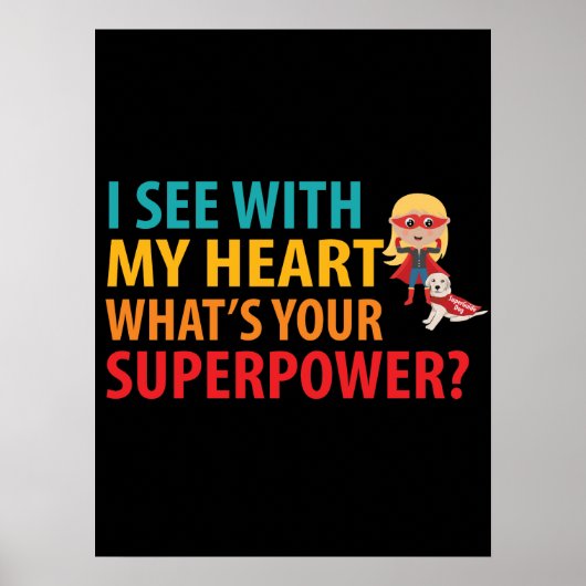 私は私のハートの女の子で見る – 盲目点字 ポスター (正面)