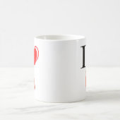 私は私のハートを愛します コーヒーマグカップ (中央)