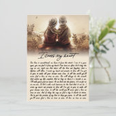 私は私のハートカップル黄金記念日ギフトを渡る シーズンカード (スタンド正面)