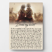 私は私のハートカップル黄金記念日ギフトを渡る フォトプラーク (正面)