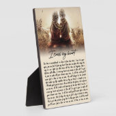 私は私のハートカップル黄金記念日ギフトを渡る フォトプラーク (側面)