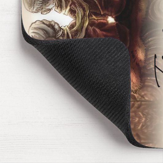 私は私のハートカップル黄金記念日ギフトを渡る マウスパッド (コーナー)