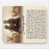 私は私のハートカップル黄金記念日ギフトを渡る マウスパッド (正面)