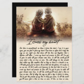 私は私のハートカップル黄金記念日ギフトを渡る メニュー (正面/裏面)