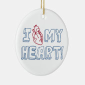 私は私のハート セラミックオーナメント (右)