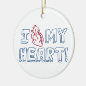 私は私のハート セラミックオーナメント (左)
