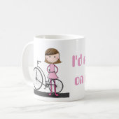 私は私のバイクにむしろあります! コーヒーマグカップ (正面左)