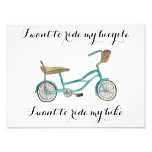 私は私のバイクの自転車のイラストレーションに乗りたいと思います フォトプリント