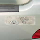 私は私のバイクを愛します バンパーステッカー (車上)