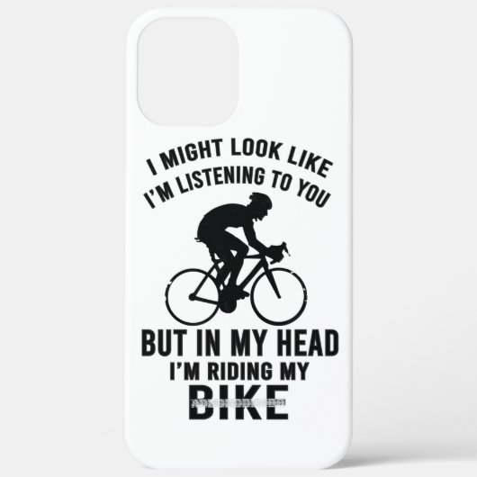 私は私のバイクTシャツに乗って頭を持っている Case-Mate iPhoneケース (裏面)