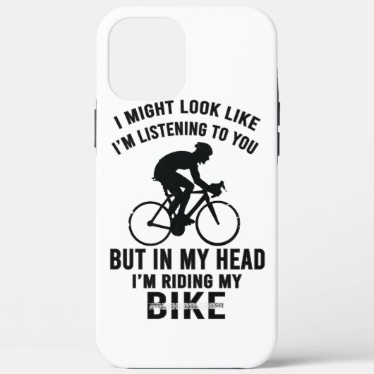 私は私のバイクTシャツに乗って頭を持っている Case-Mate iPhoneケース (裏面)