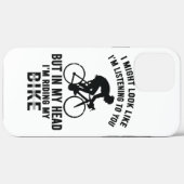 私は私のバイクTシャツに乗って頭を持っている Case-Mate iPhoneケース (裏面 (横))