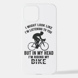 私は私のバイクTシャツに乗って頭を持っている iPhone 12ケース
