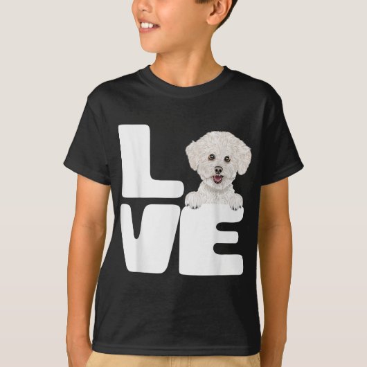 私は私のバイシオンフリース犬の恋人が大好き Tシャツ (正面)