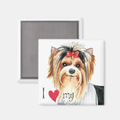 私は私のバイワーテリアが大好き マグネット (正面/裏面)