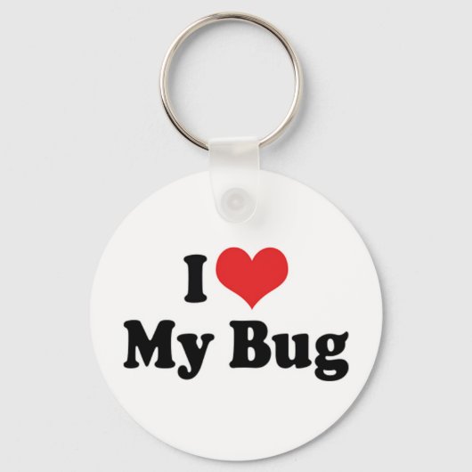 私は私のバグハートを愛する – カブトムシ愛好家 キーホルダー (正面)