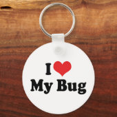 私は私のバグハートを愛する – カブトムシ愛好家 キーホルダー (正面)