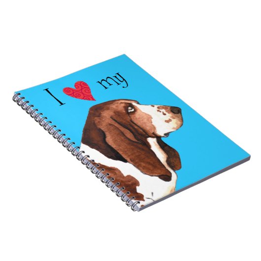 私は私のバセットハウンドを愛します ノートブック (右側)