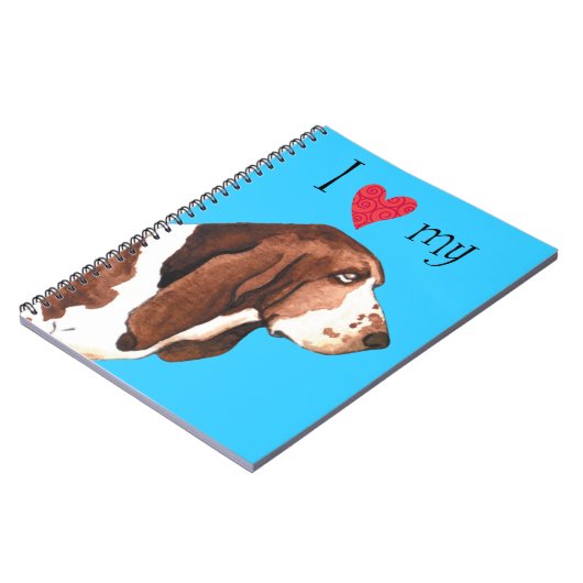 私は私のバセットハウンドを愛します ノートブック (左側)