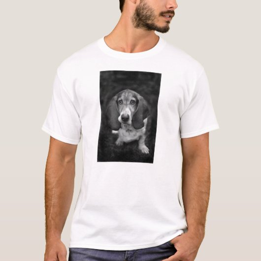 私は私のバセットハウンドを愛します Tシャツ (正面)