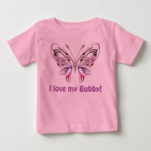 私は私のバビーが大好パーソナライズされたき ベビーTシャツ (正面)
