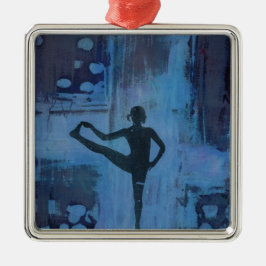 私は私のバランスのヨガの女の子を保ちます メタルオーナメント