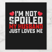 私は私のバレンタインを愛しているだけで夫を甘やかしていない ワインラベル (シングルラベル)